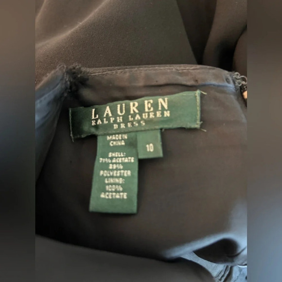 Lauren Ralph Lauren Women’s Black Dress Size 10 - Picture 3 of 4